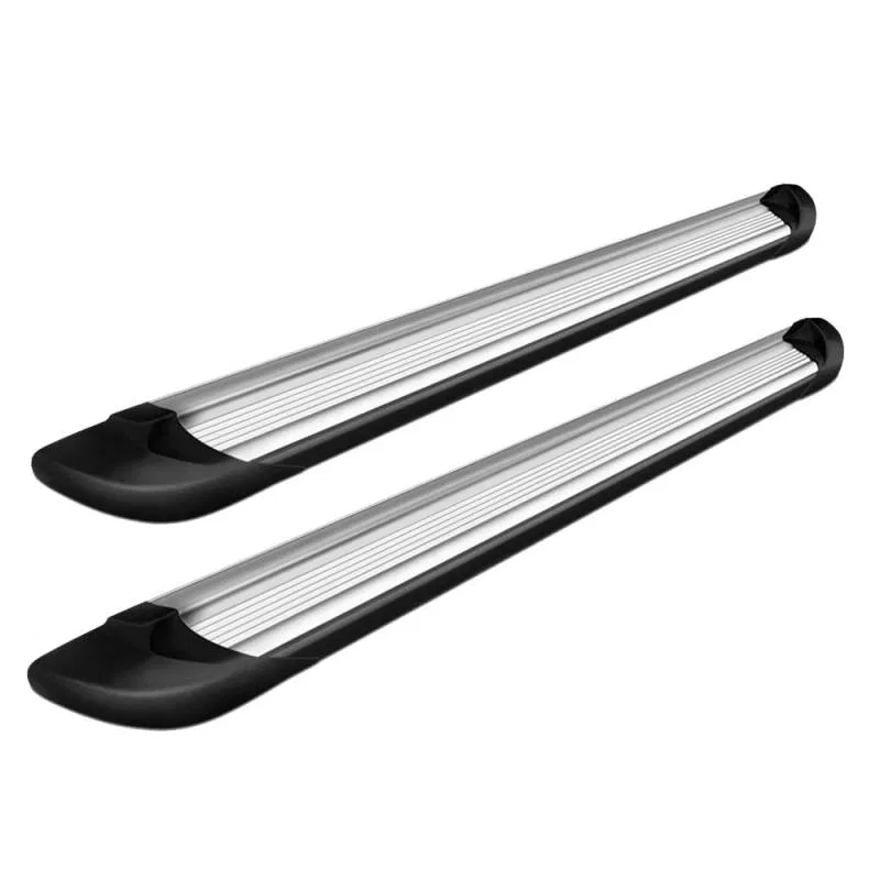 TR-R278S – BLACK HORSE Running Board, Silver Aluminum With Step Pads With Mounting Hardware